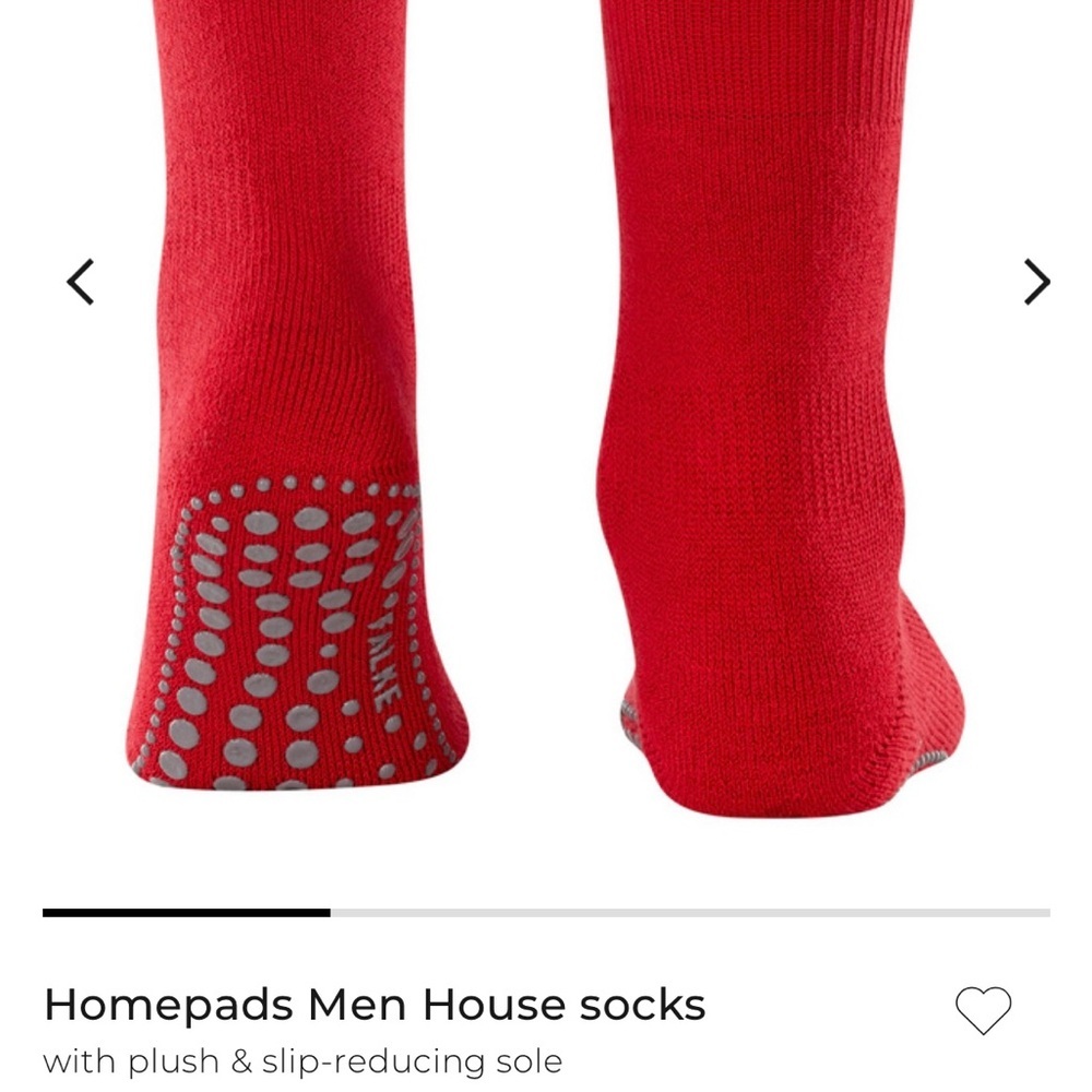 NWT….FALKE Men’s Red Homepad Socks